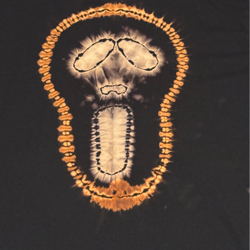 Halloween Inspired ghost face tied dyed shirt